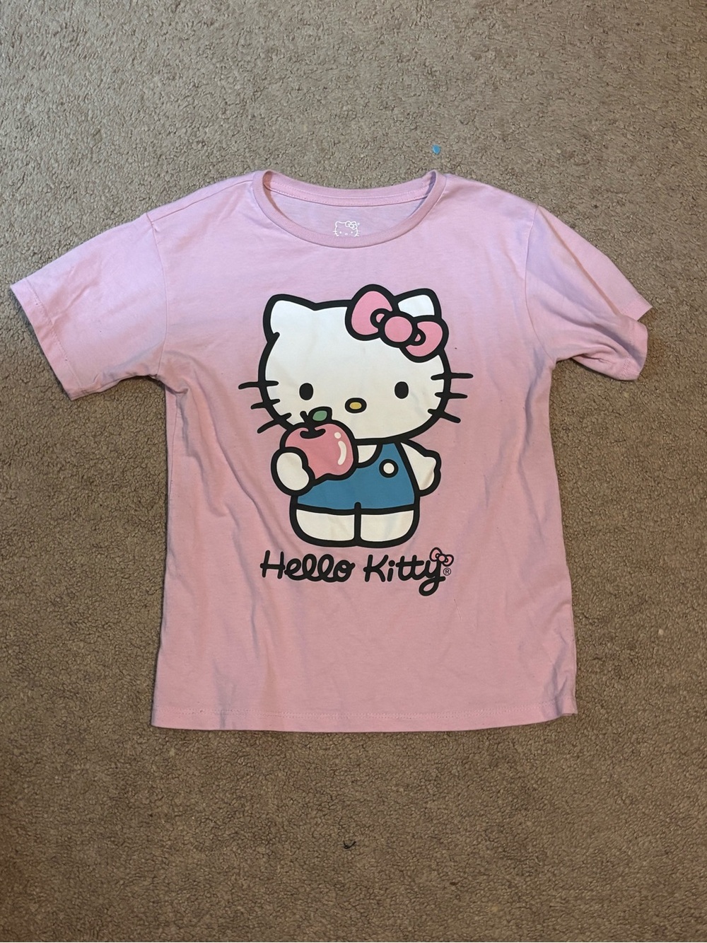 Hello Kitty Pink Tee with Blue Outfit Graphic
